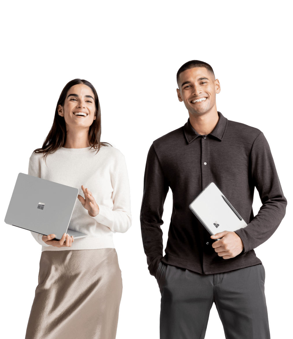 People with Microsoft Surface devices image