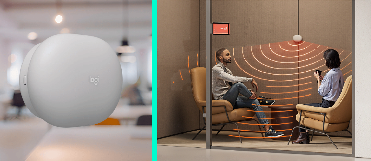 Header Image of Logitech Spot and people using in in a meeting room