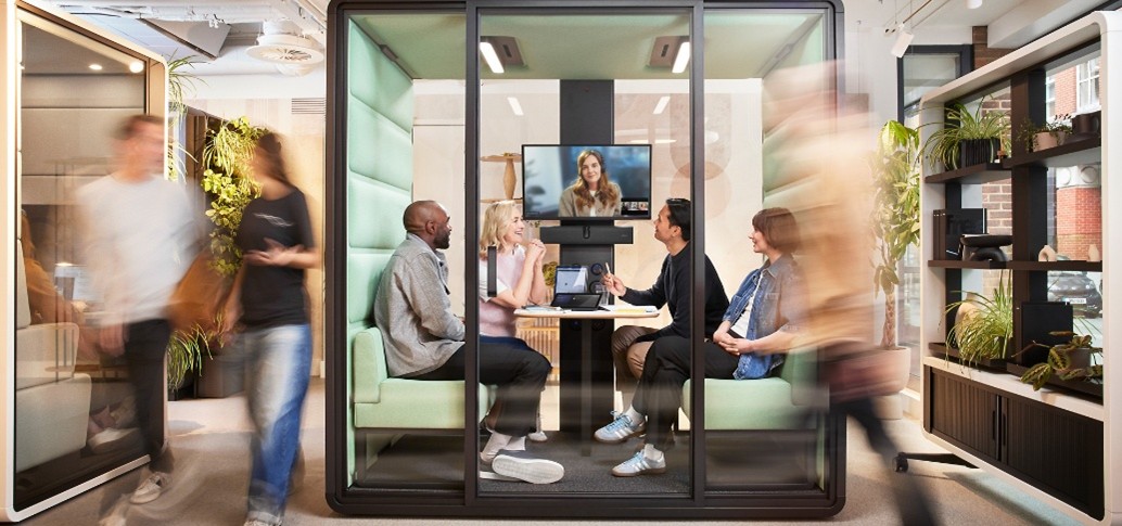 Modern meeting room with Jabra collaboration technology