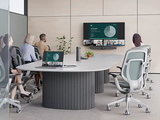 Logi Dock Flex sitting on a table